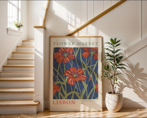 Flower Market Lisbon Plakat - 21 x 29.7 cm (A4) - Nellastore