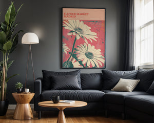 Flower Market Madrid Plakat - 21 x 29.7 cm (A4) - Nellastore