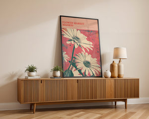 Flower Market Madrid Plakat - 21 x 29.7 cm (A4) - Nellastore