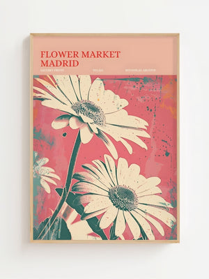 Flower Market Madrid Plakat - 21 x 29.7 cm (A4) - Nellastore