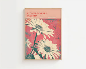 Flower Market Madrid Plakat - 21 x 29.7 cm (A4) - Nellastore