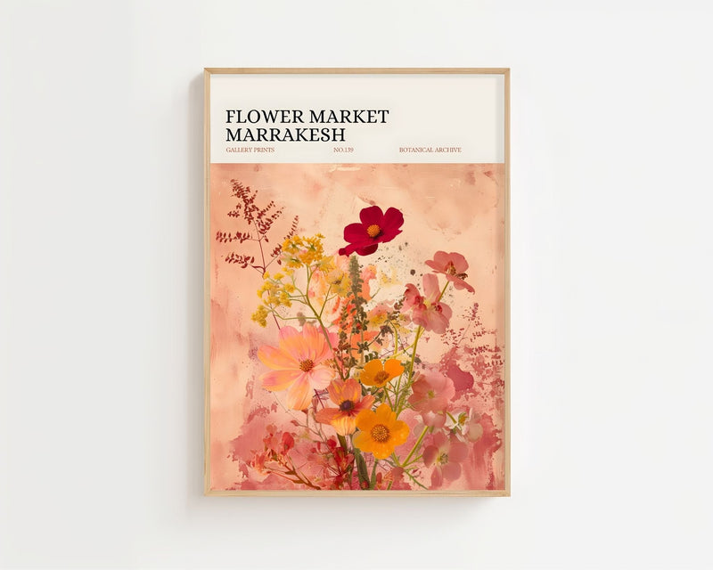 Flower Market Marrakesh Plakat - 21 x 29.7 cm (A4) - Nellastore