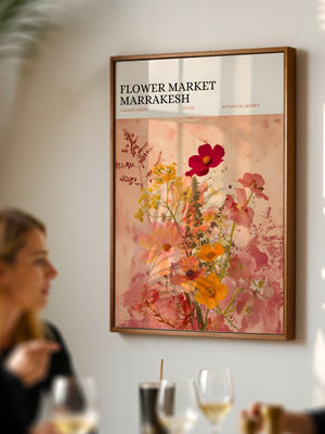 Flower Market Marrakesh Plakat - 21 x 29.7 cm (A4) - Nellastore