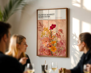 Flower Market Marrakesh Plakat - 21 x 29.7 cm (A4) - Nellastore