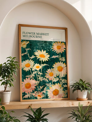 Flower Market Melbourne Plakat - 21 x 29.7 cm (A4) - Nellastore