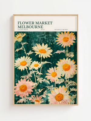 Flower Market Melbourne Plakat - 21 x 29.7 cm (A4) - Nellastore