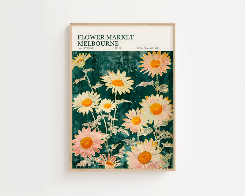 Flower Market Melbourne Plakat - 21 x 29.7 cm (A4) - Nellastore