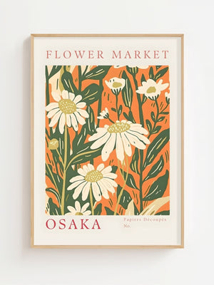 Flower Market Osaka Plakat - 21 x 29.7 cm (A4) - Nellastore