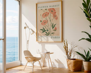 Flower Market Paris Plakat - 21 x 29.7 cm (A4) - Nellastore