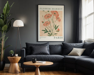 Flower Market Paris Plakat - 21 x 29.7 cm (A4) - Nellastore