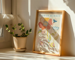 Flower Market Seoul Plakat - 21 x 29.7 cm (A4) - Nellastore