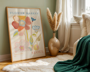 Flower Market Seoul Plakat - 21 x 29.7 cm (A4) - Nellastore