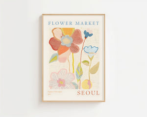 Flower Market Seoul Plakat - 21 x 29.7 cm (A4) - Nellastore