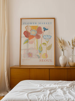 Flower Market Seoul Plakat - 21 x 29.7 cm (A4) - Nellastore