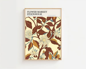 Flower Market Stockholm Plakat - 21 x 29.7 cm (A4) - Nellastore