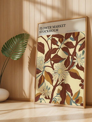Flower Market Stockholm Plakat - 21 x 29.7 cm (A4) - Nellastore