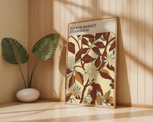 Flower Market Stockholm Plakat - 21 x 29.7 cm (A4) - Nellastore