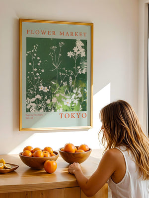 Flower Market Tokyo Plakat - 21 x 29.7 cm (A4) - Nellastore