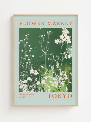 Flower Market Tokyo Plakat - 21 x 29.7 cm (A4) - Nellastore