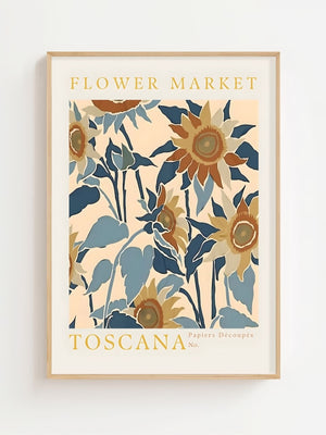 Flower Market Toscana Plakat - 21 x 29.7 cm (A4) - Nellastore