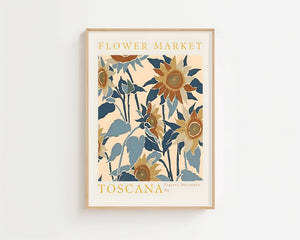 Flower Market Toscana Plakat - 21 x 29.7 cm (A4) - Nellastore