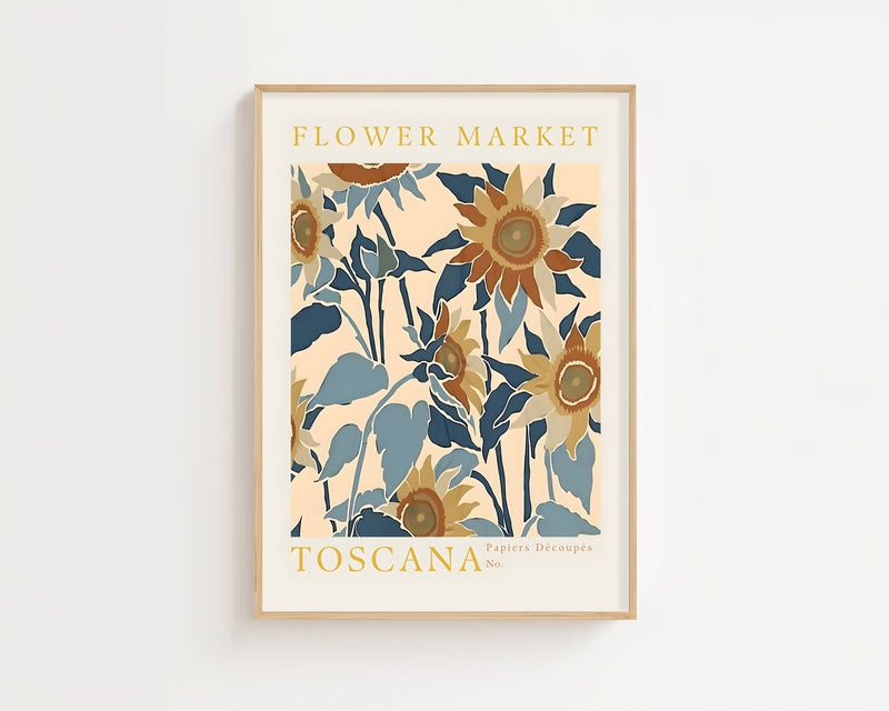 Flower Market Toscana Plakat - 21 x 29.7 cm (A4) - Nellastore