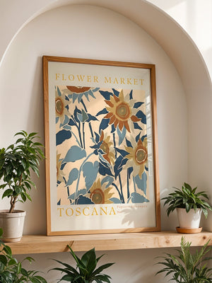 Flower Market Toscana Plakat - 21 x 29.7 cm (A4) - Nellastore