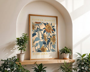 Flower Market Toscana Plakat - 21 x 29.7 cm (A4) - Nellastore