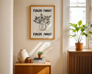 Flower Market Vase Plakat - 21 x 29.7 cm - Nellastore