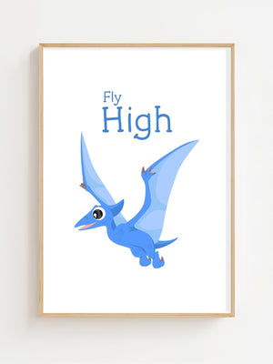Fly High Pterodactyl Plakat - 21 x 29.7 cm (A4) - Nellastore