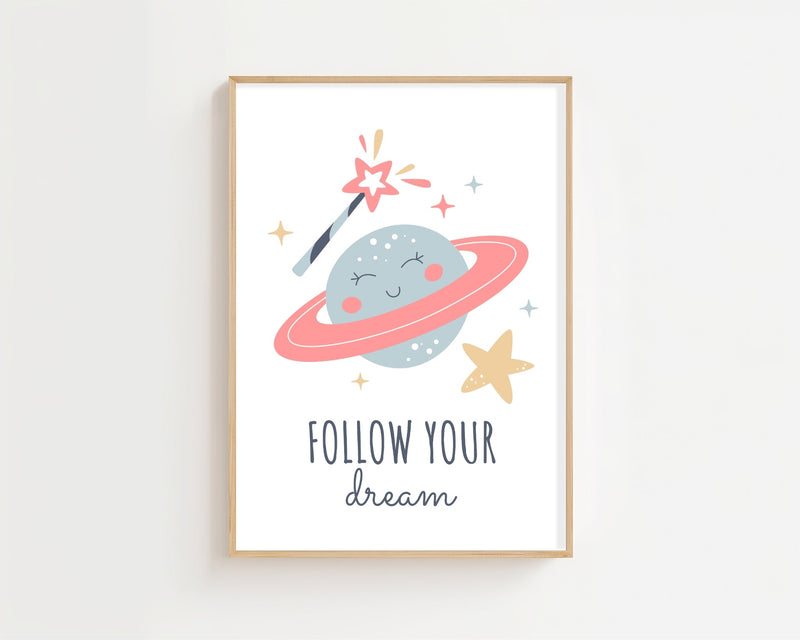 Follow Your Dream Plakat - 21 x 29.7 cm (A4) - Nellastore