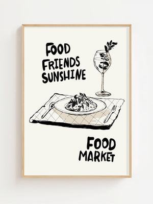 Food Friends Plakat - 21 x 29.7 cm - Nellastore