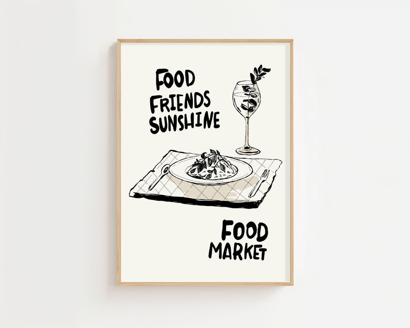 Food Friends Plakat - 21 x 29.7 cm - Nellastore