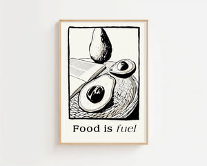 Food Is Fuel Plakat - 21 x 29.7 cm - Nellastore