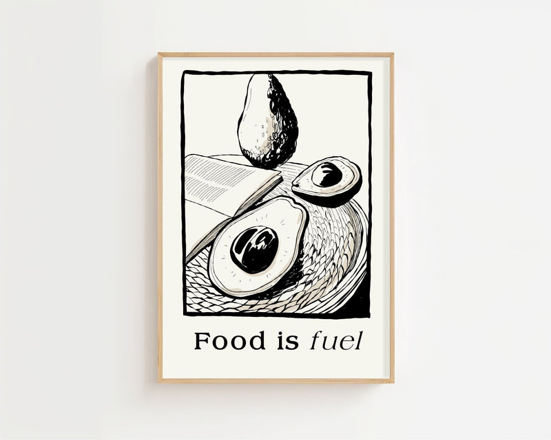 Food Is Fuel Plakat - 21 x 29.7 cm - Nellastore