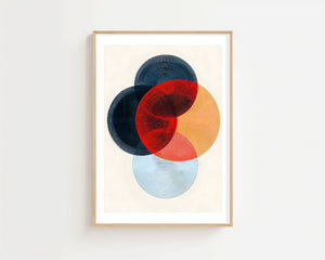 Four Circles Collide Plakat - 21 x 29.7 cm (A4) - Nellastore