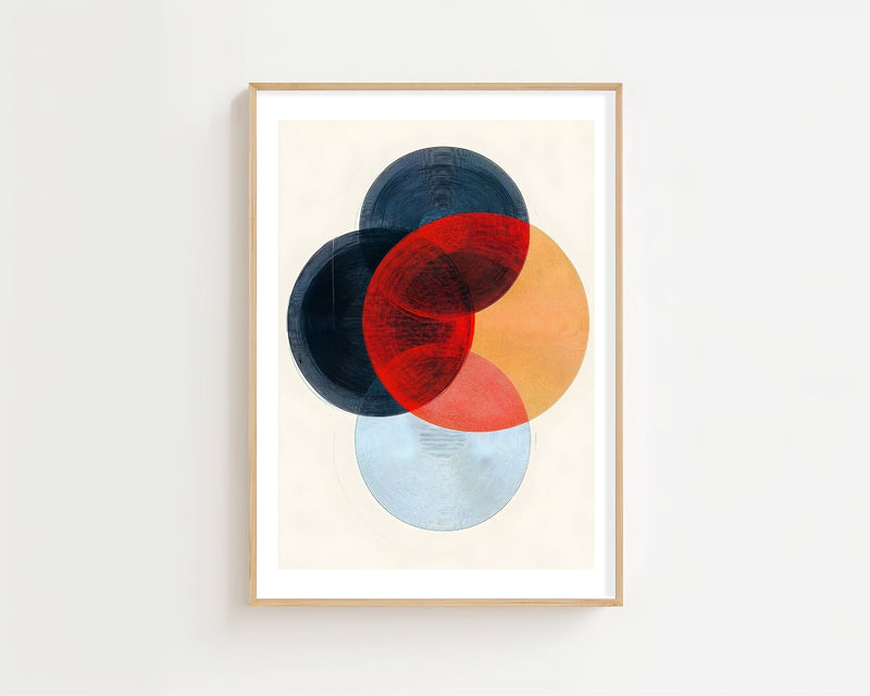Four Circles Collide Plakat - 21 x 29.7 cm (A4) - Nellastore