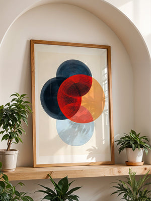 Four Circles Collide Plakat - 21 x 29.7 cm (A4) - Nellastore