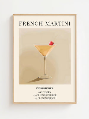 French Martini Plakat - 21 x 29.7 cm (A4) - Nellastore