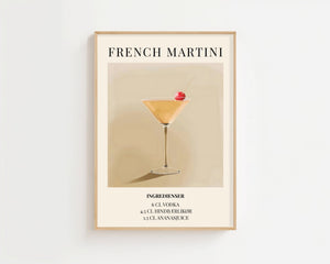 French Martini Plakat - 21 x 29.7 cm (A4) - Nellastore