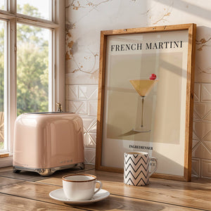 French Martini Plakat - 21 x 29.7 cm (A4) - Nellastore