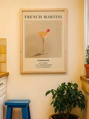 French Martini Plakat - 21 x 29.7 cm (A4) - Nellastore
