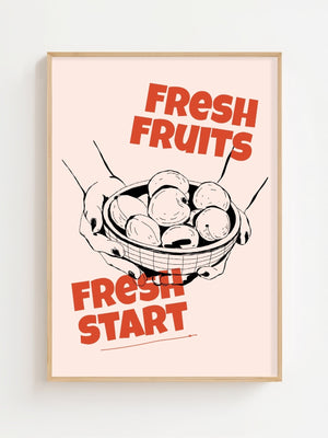 Fresh Fruits Fresh Start Plakat - 21 x 29.7 cm - Nellastore