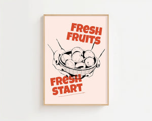 Fresh Fruits Fresh Start Plakat - 21 x 29.7 cm - Nellastore