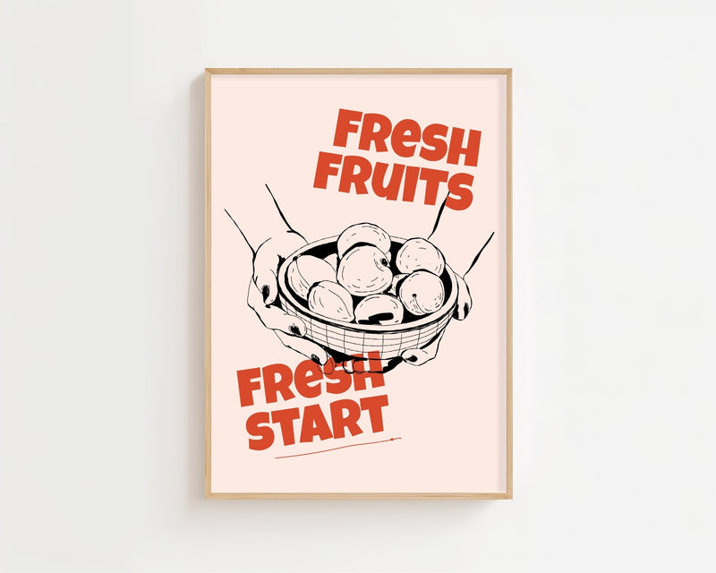 Fresh Fruits Fresh Start Plakat - 21 x 29.7 cm - Nellastore