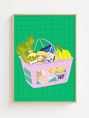Fresh Market Basket Plakat - 21 x 29.7 cm - Nellastore