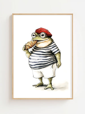 Frog And His Pastry Plakat - 21 x 29.7 cm (A4) - Nellastore