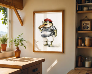 Frog And His Pastry Plakat - 21 x 29.7 cm (A4) - Nellastore