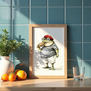 Frog And His Pastry Plakat - 21 x 29.7 cm (A4) - Nellastore