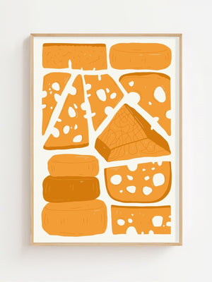 Fromage Selection Plakat - 21 x 29.7 cm - Nellastore